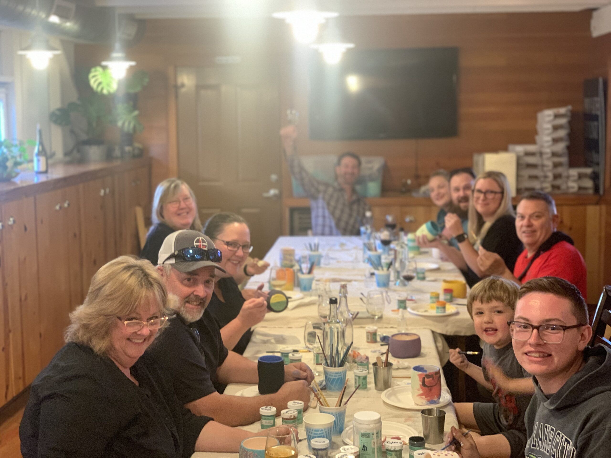 John Warekois Team At Painting Event